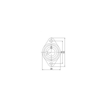 Mini Flanged bearing MUFL000, Ø10, 2-holes, eccentric collar, stainless steel