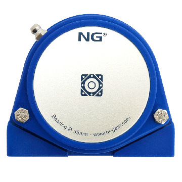 NG waterproof pillow block bearing with thread S2 Ø35, 2-bolt, closed cover, blue