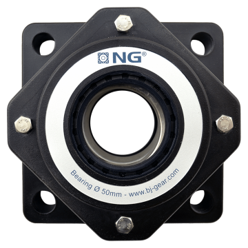 NG waterproof flange bearing F4 Ø50, 4-bolt, open cover