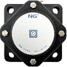 NG waterproof flange bearing F4 Ø35, 4-bolt, closed cover