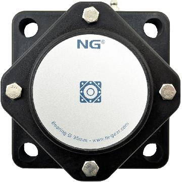 NG waterproof flange bearing F4 Ø35, 4-bolt, closed cover