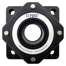 NG waterproof flange bearing F4 Ø60, 4-bolt, open cover