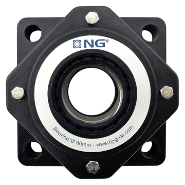 NG waterproof flange bearing F4 Ø60, 4-bolt, open cover
