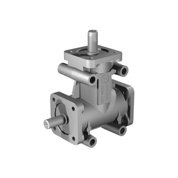Poggi vinkelgear 2011, R1:1, D1, Ø14h7, 2-vejs, Aluminium