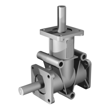 Poggi vinkelgear 5000, R1:1, D1, Ø8f7, 2-vejs, Rustfri