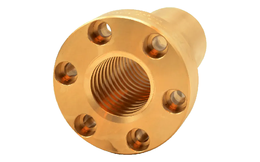 CONTI HDL Tr 40x7 trapezmøtrik med flange, højre gevind, bronze