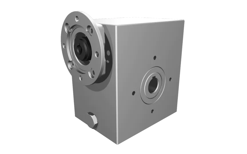 Clean-Geartech VFI I63, worm gear Ø25, 15:1, input 71B14, B3, OF320, stainless steel