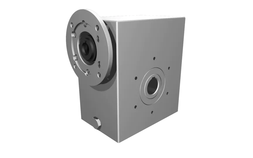 Clean-Geartech VFI I85, worm gear Ø35, 14:1, input 90B14, B3, OF320, stainless steel