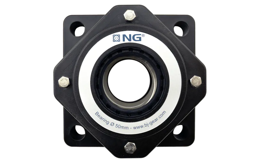 NG waterproof flange bearing F4 Ø50, 4-bolt, open cover