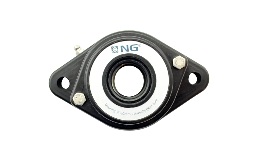 NG waterproof flange bearing F2 Ø30, 2-bolt, open cover