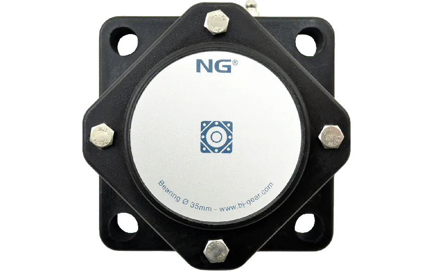 NG waterproof flange bearing F4 Ø35, 4-bolt, closed cover