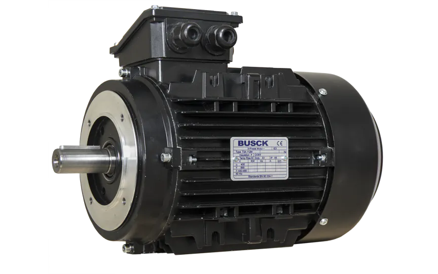 Busck AC motor T3A112MB-4, 5,5kW, 1450RPM, B14, 400/690, 50 Hz, Aluminium